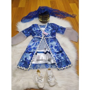 Mavi tel kırma bebek kaftanı