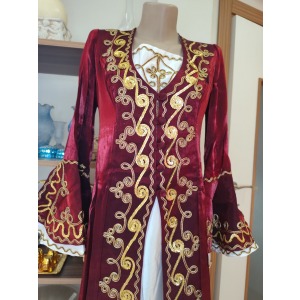 Bordo bindallı kaftan kınalık takımı
